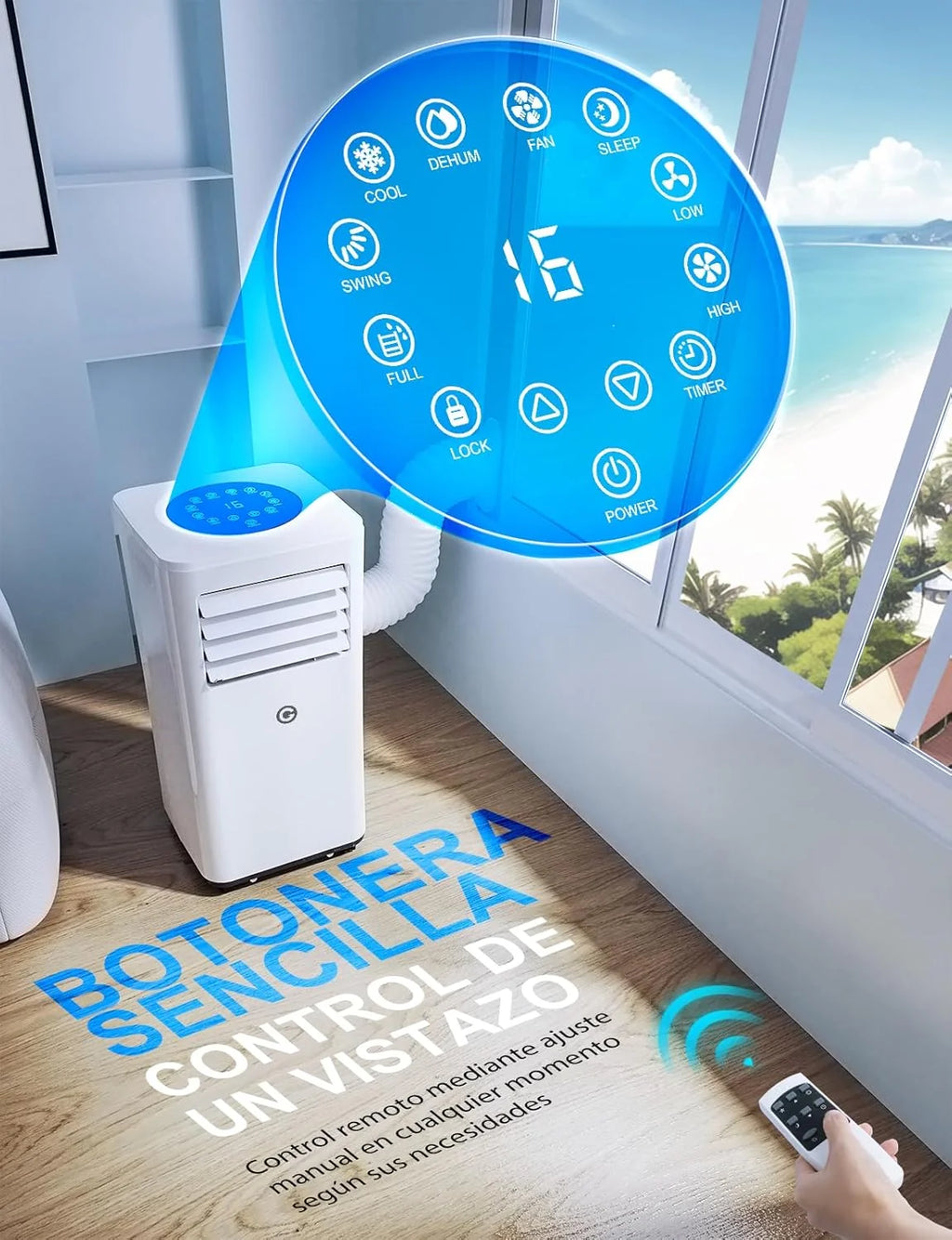 Ar Condicionado Portátil 9000 BTU, 4 em 1