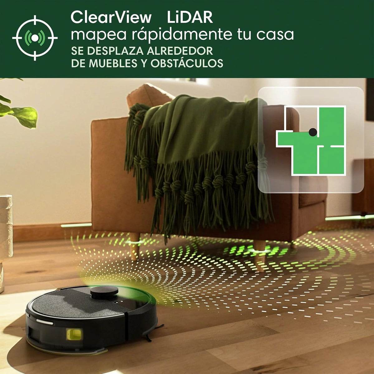 iRobot Roomba Combo j5+ com Base de Esvaziamento Automático com 75 dias de autonomia, Aspira e Esfrega, Clearview LiDAR, 7.000 Pa, 120 min de autonomia, SmartScrub, Evita Objetos, Recarrega e Continua, App, 3 Modos de Limpeza_N