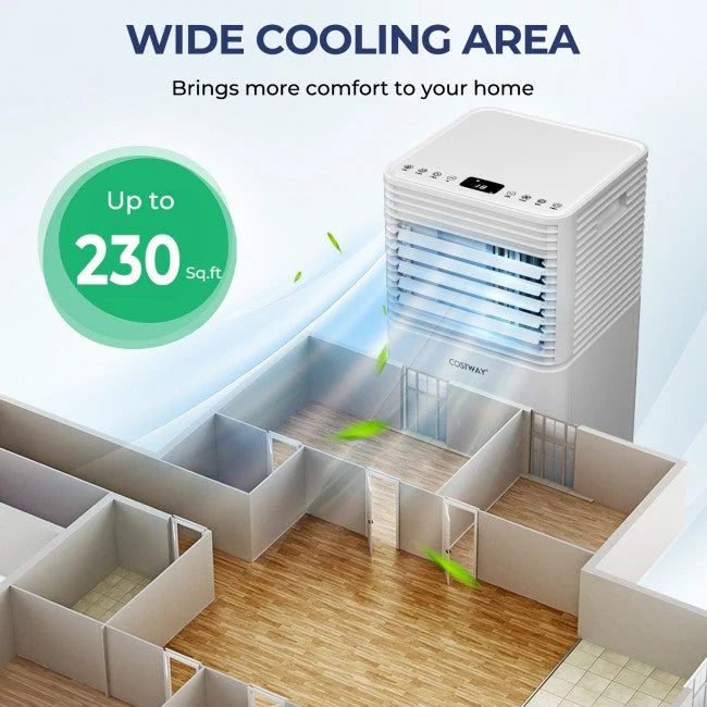 Ar-Condicionado Portátil 3 em 1 de 8000 BTU com Desumidificador e Modo Ventilador