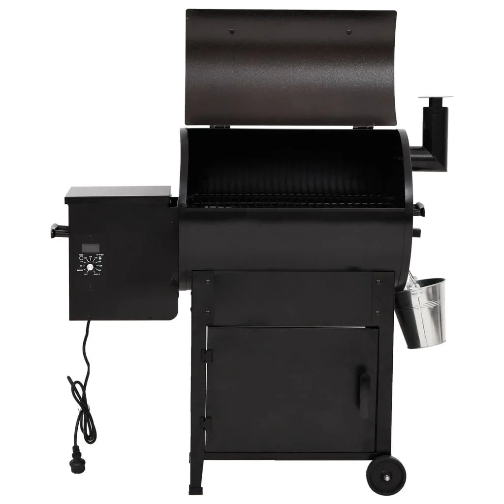 Churrasqueira a Pellet com Chaminé em Ferro Preto 104 cm Vidaxl