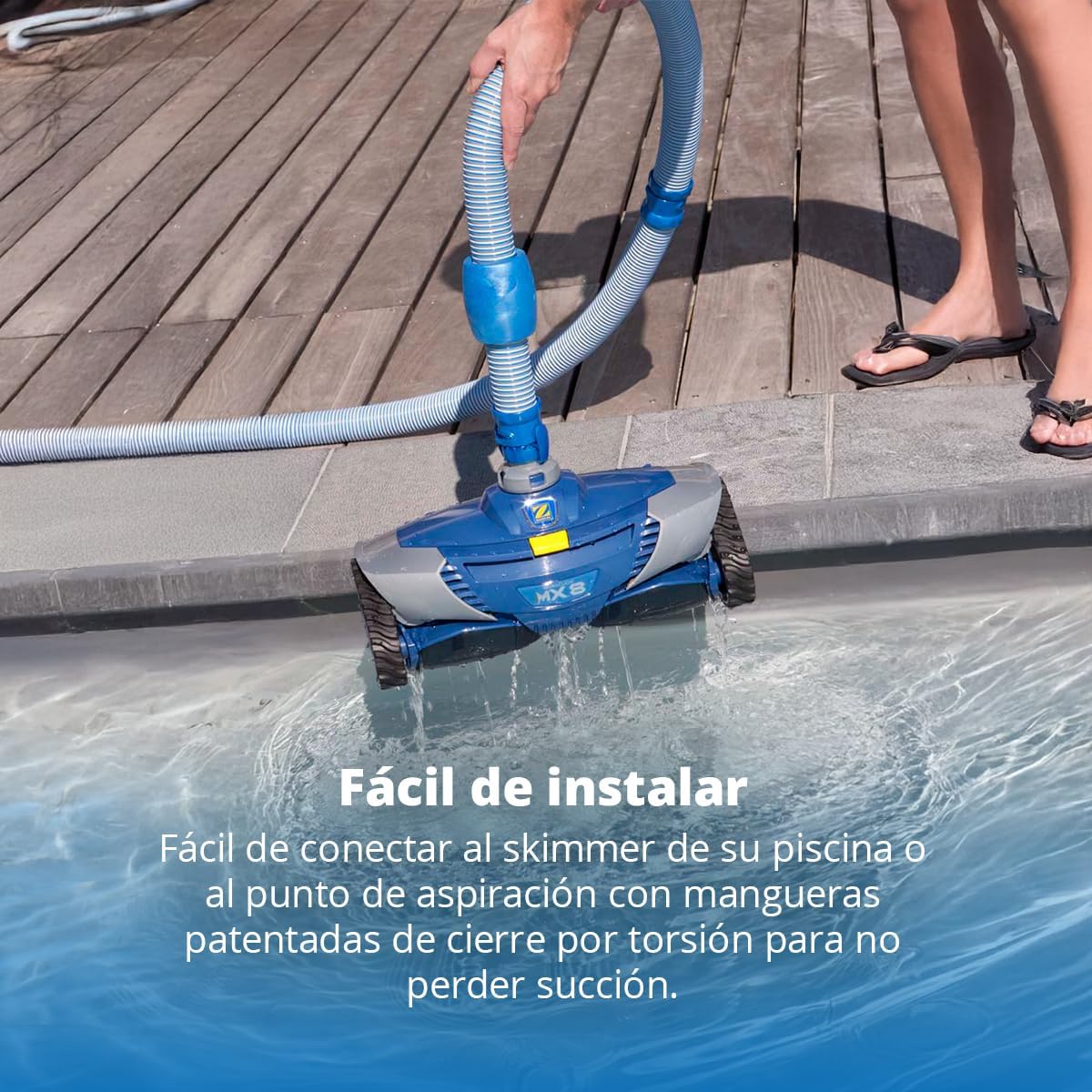 Robô de Piscina Hidráulico Zodiac MX8 para Piscinas Subterrâneas de até 12 x 6 m