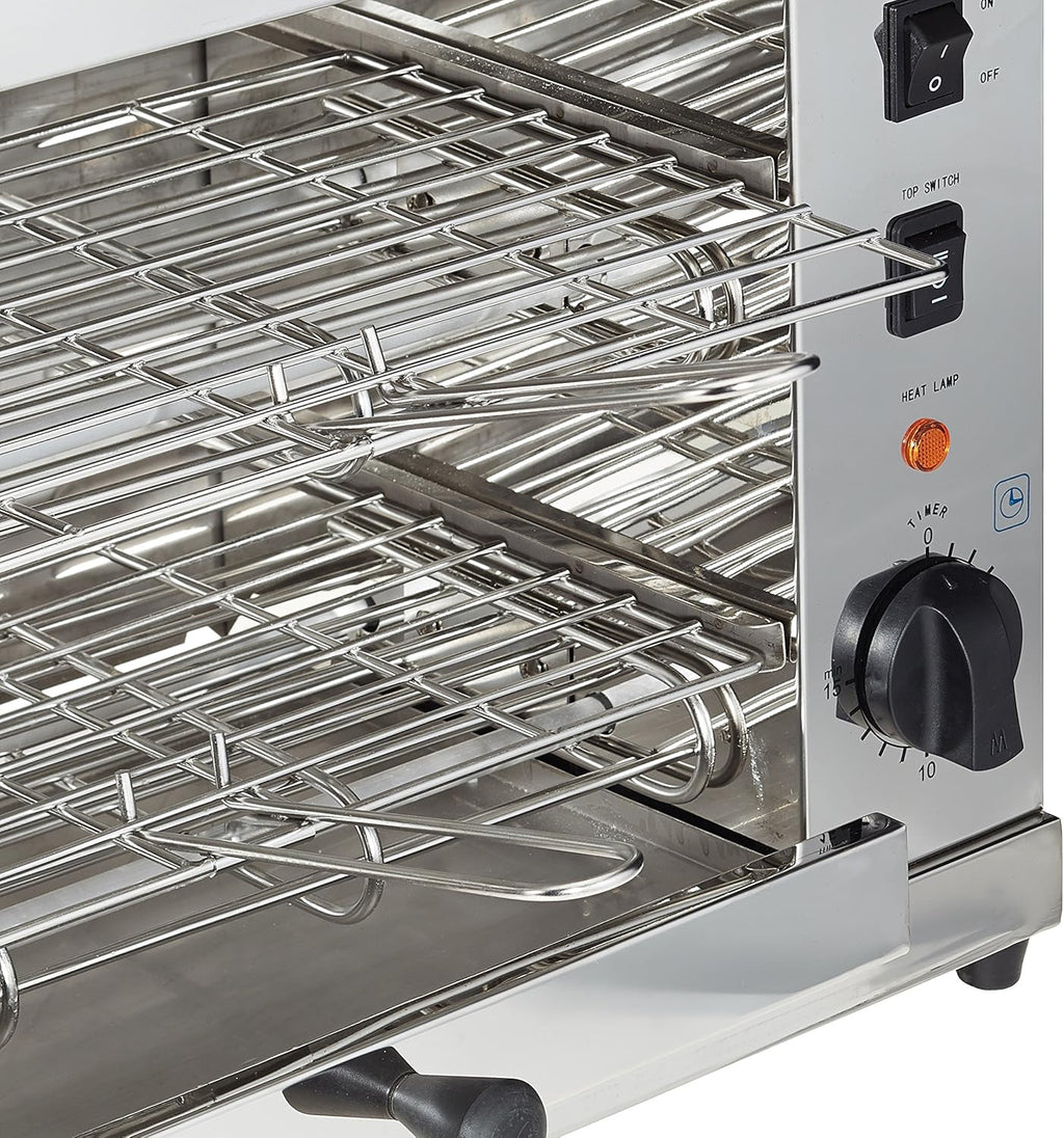 LACOR 69173 Torradeira Elétrica Horizontal Dupla Grelha, Cinza, 3600 W
