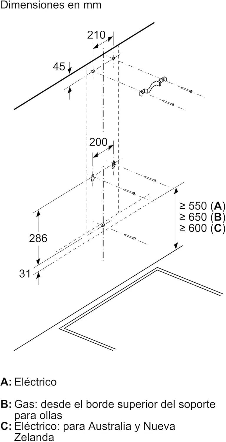Balay - Coifa de Parede Decorativa, 90 cm de largura, Iluminação LED, Filtros próprios para Lava-louças, Aço Inoxidável, 3BC097EX