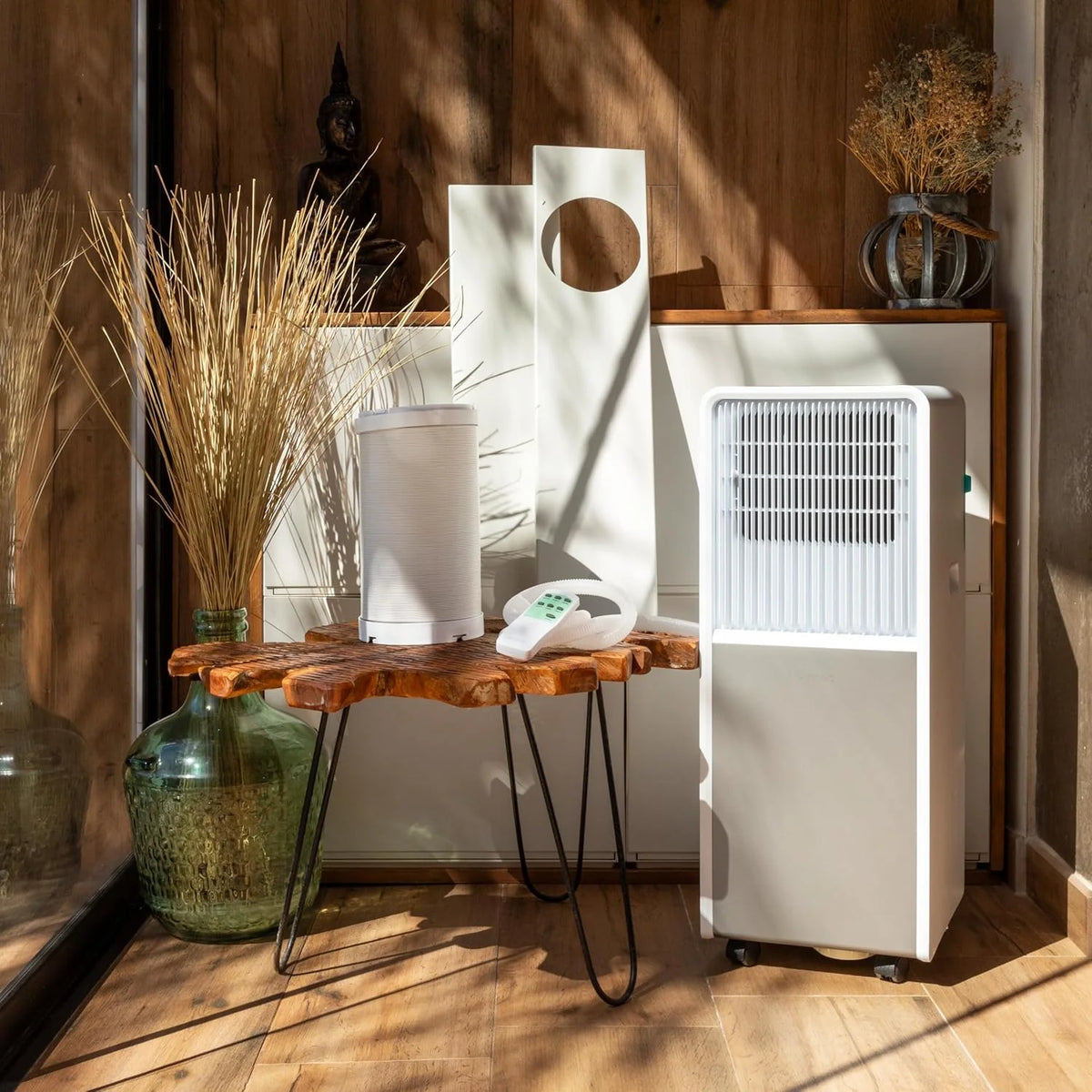 Cecotec Ar Condicionado Portátil com Controle Remoto e Bomba de Calor ForceClima 9450 Style Heating, 9000 BTU, Touch, Ecrã LED, 5 Modos, 2 Velocidades, Desumidificador, Temporizador, 16 m², Branco