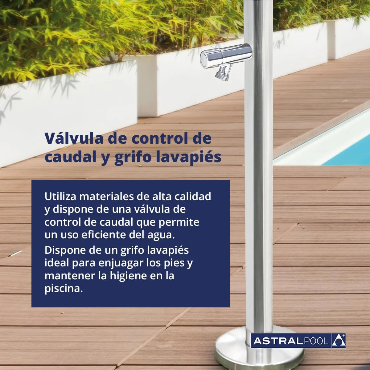 Astralpool - 52718 Ducha Angel para Piscina com Lava-pés