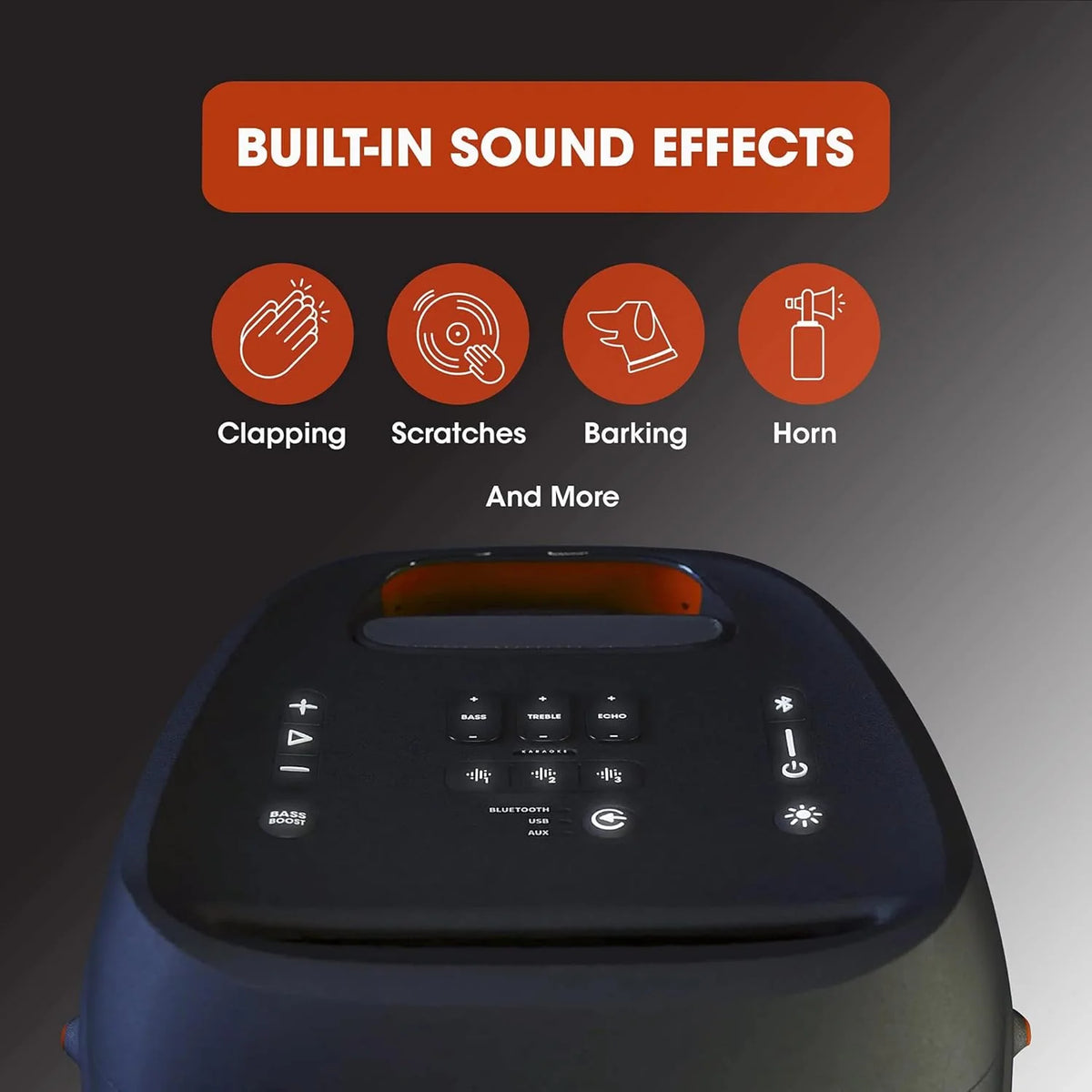 Jbl Partybox 110 JBLPARTYBOX110EU Alto-falante Bluetooth, preto, 24 x 69 x 2,5 cm