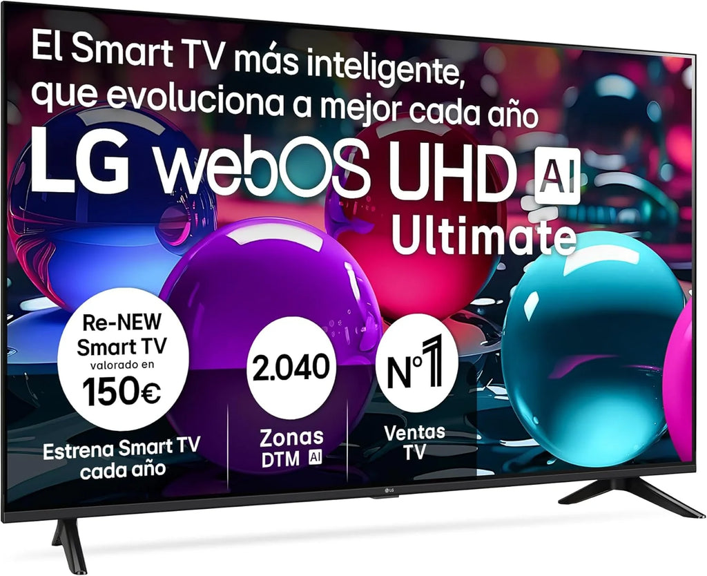 50UA73006LA - TV 50", UHD 4K, WebOS 25, IA Ultimate, HDR10 Pro, Super Upscaling, Dolby Digital Plus, Google Assistente, Preto