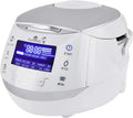 Panela de Arroz Yum Asia Sakura com Tigela Cerâmica e Lógica Fuzzy Micom (YUM-EN15), 6 Funções de Cozimento de Arroz, 6 Funções Multiuso, Tela LED Motouch (1,5 Litros), 220–240 V, Plugue EU (Preto e Prata)