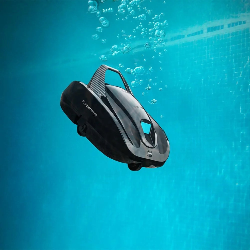 Cecotec Robô Limpa-fundos de Piscina sem Fio Conga Pooldroid 2000 FloorMaster. Autonomia 100min, Piscina sem Inclinações, até 80m2, Profundidade Máxima 2,5m, Capacidade 2,5L, Filtro de Alta Eficiência
