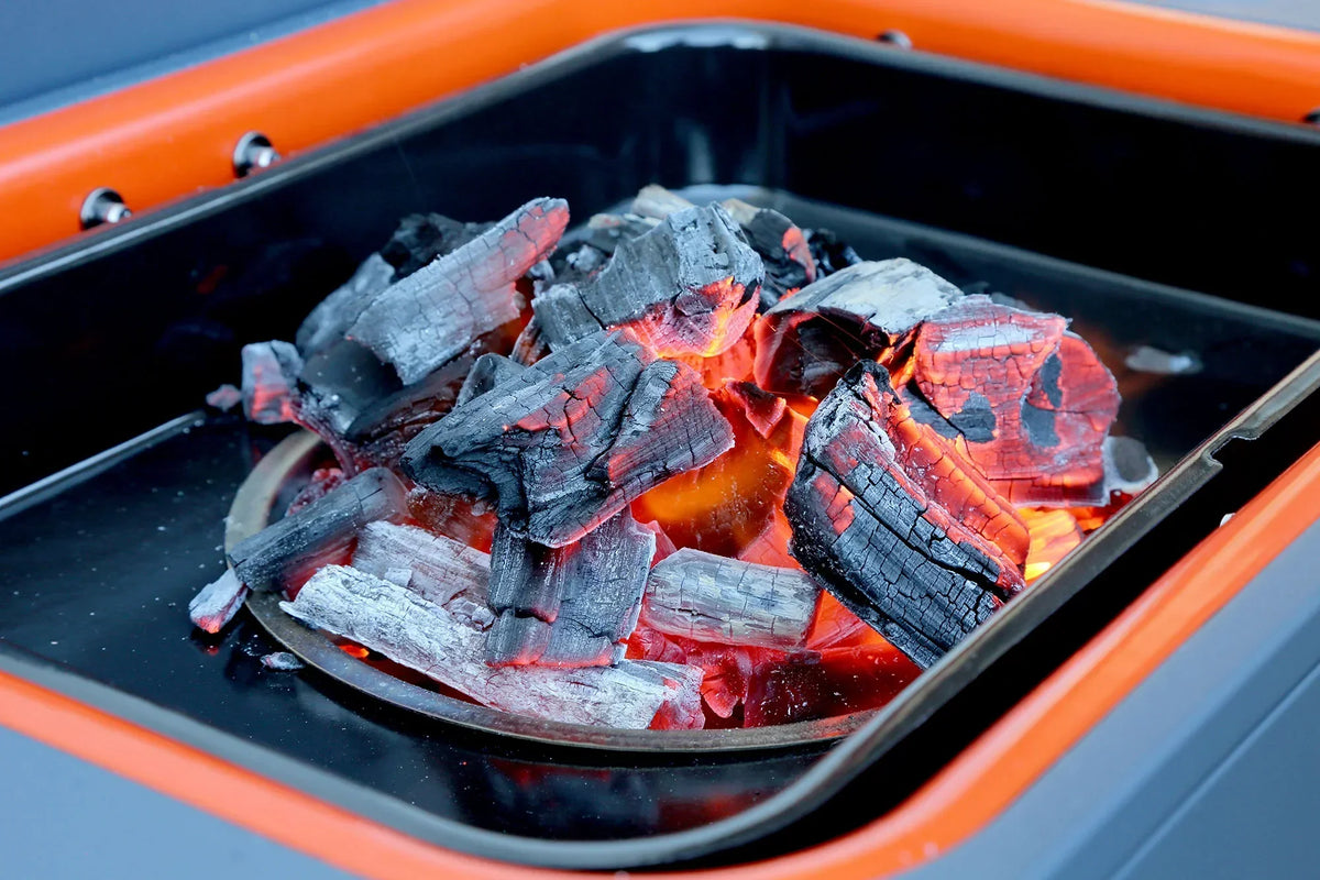 2026 Churrasqueira a Carvão com Ignição Elétrica – 1400W Fast Flame Ignition™ – Inclui Espeto Giratório (15 kg) e Suporte de Chão