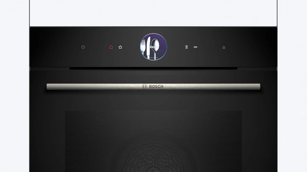 Bosch - Forno Multifunções com Vapor Adicionado, 60 cm, Série 8, Eletrónica TFT TouchControl Plus, AirFry, Home Connect, Preto, HRG7361B1