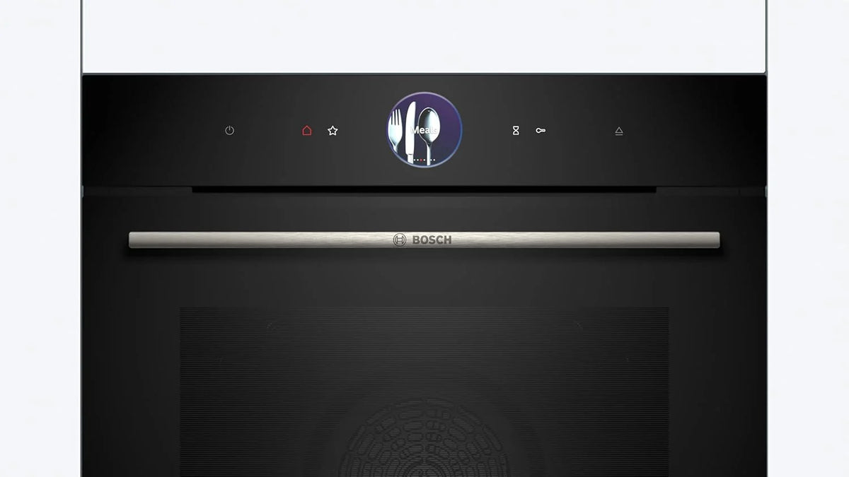 Bosch - Forno Multifunções com Vapor Adicionado, 60 cm, Série 8, Eletrónica TFT TouchControl Plus, AirFry, Home Connect, Preto, HRG7361B1
