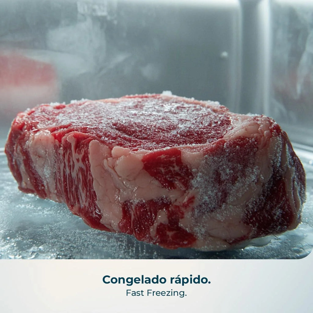 Cecotec Congelador Horizontal 143L Bolero CoolMarket Chest 143P Branco E. Cesto com Alças, Controlo Eletrónico LED, UltraContact D-Cool, Função Dupla, Porta ZeroG (80º-30º), Congelação Rápida, Compacto