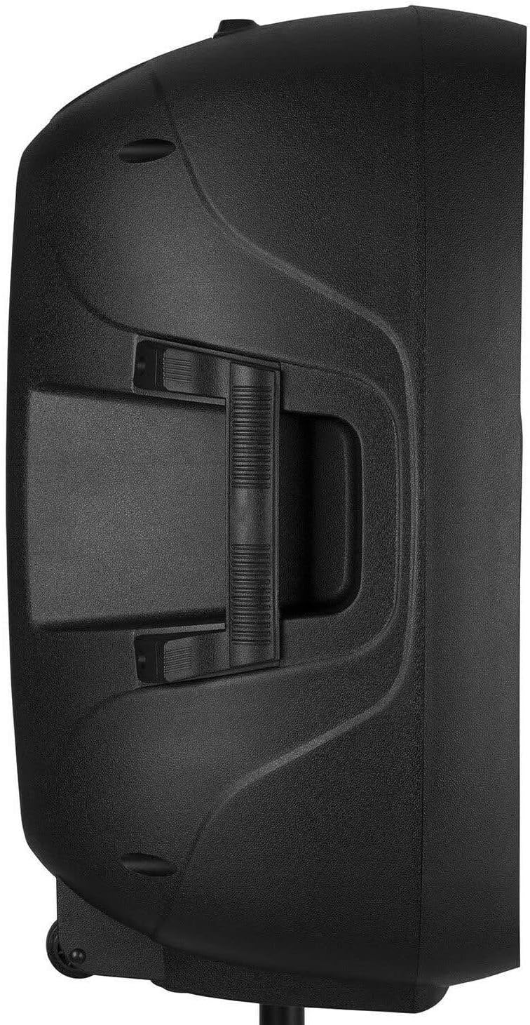 Caixas de Som Ativas Vonyx VPS152A Pacote com 2, 1000W, Portáteis, Ativas/Passivas com Bluetooth, 15 Polegadas, Microfone com Fio, Controle Remoto, Tripés, MP3 Player com USB/SD, LEDs