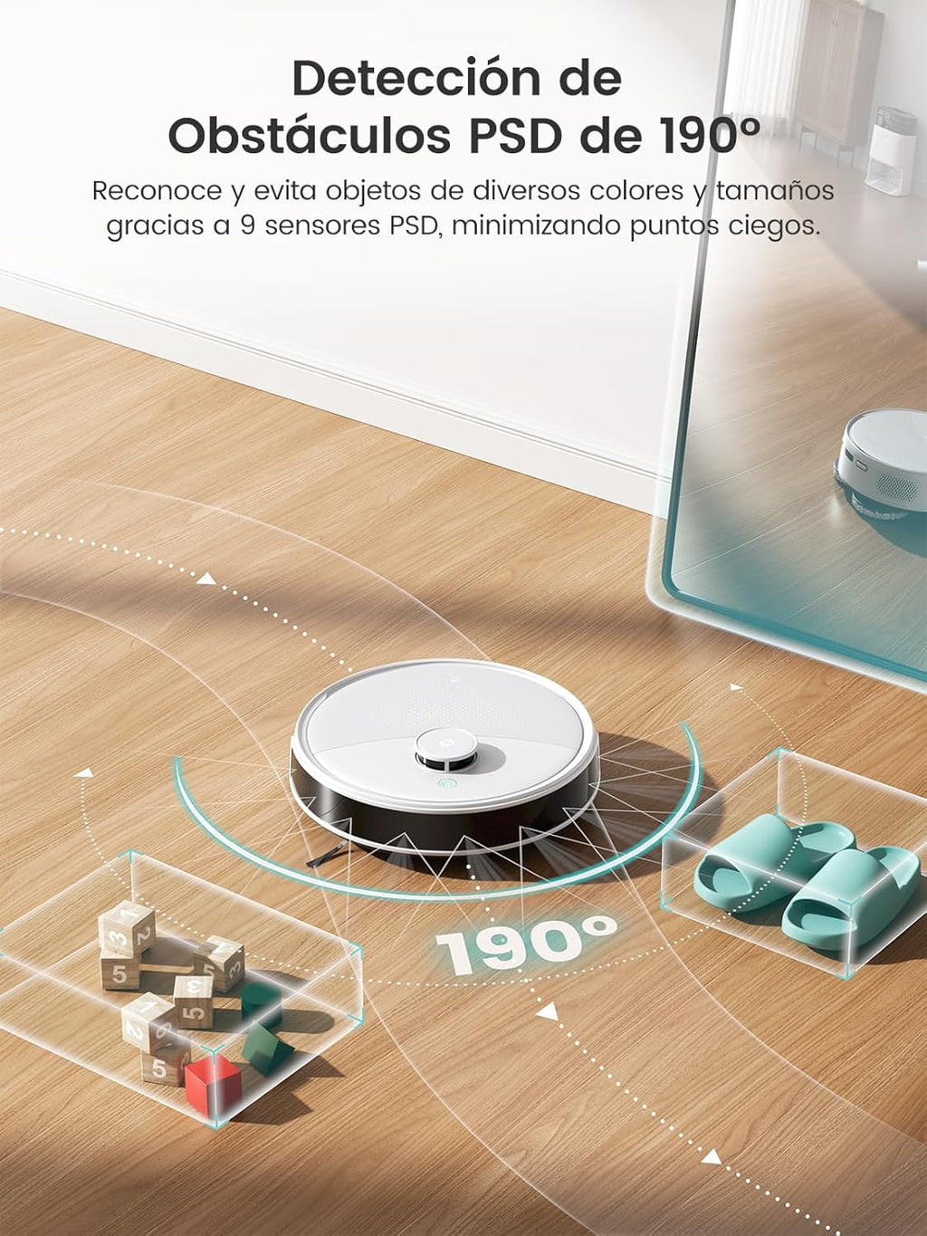 Lefant M3 Robô Aspirador e Passa Pano com Base de Esvaziamento Automático, Navegação a Laser dToF, Mapeamento Inteligente, Evitamento de Obstáculos PSD 190°, 12000Pa, Autonomia 220mins, WiFi/Alexa/APP/i Watch, 2,4G & 5G