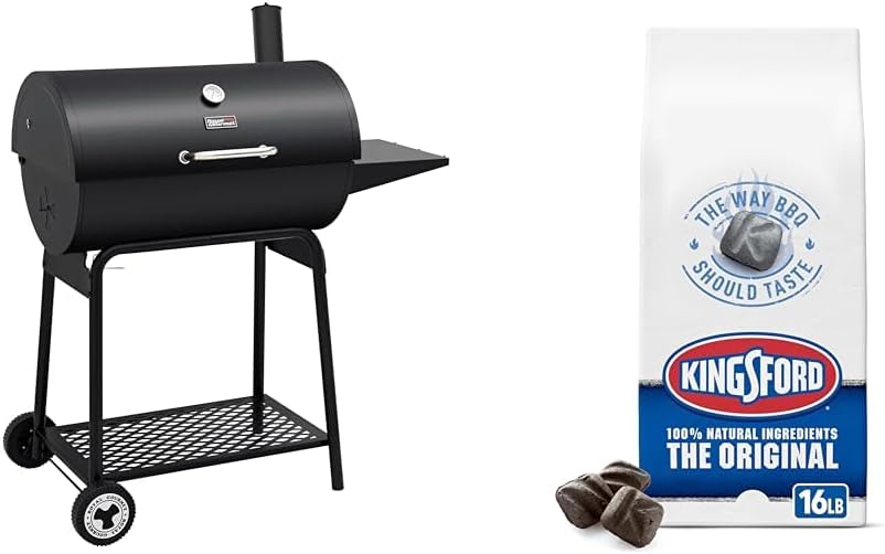 2026 Churrasqueira a carvão Royal Gourmet CC1830 de 30 polegadas com mesa lateral, churrasqueira externa com 627 polegadas quadradas de espaço para cozinhar para jardim, pátio e festas, cor preta