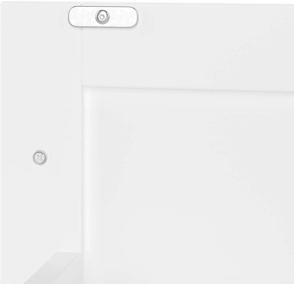Moimhear Armário de banheiro de chão, pia, totalmente laqueado, três gavetas silenciosas, lavatório de cerâmica integrado (branco, 76 x 46 x 83,5 cm)