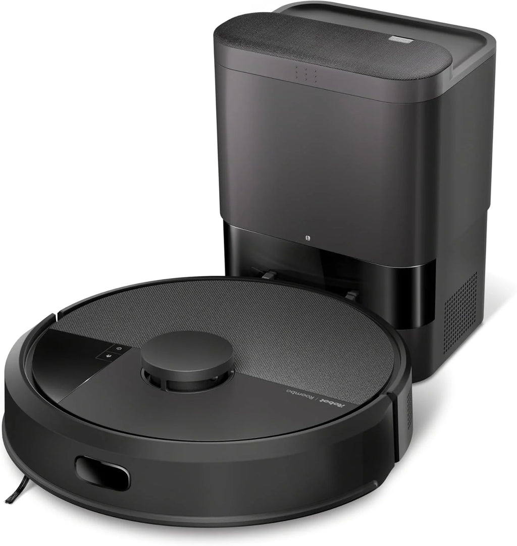 iRobot Roomba Combo j5+ com Base de Esvaziamento Automático com 75 dias de autonomia, Aspira e Esfrega, Clearview LiDAR, 7.000 Pa, 120 min de autonomia, SmartScrub, Evita Objetos, Recarrega e Continua, App, 3 Modos de Limpeza_N