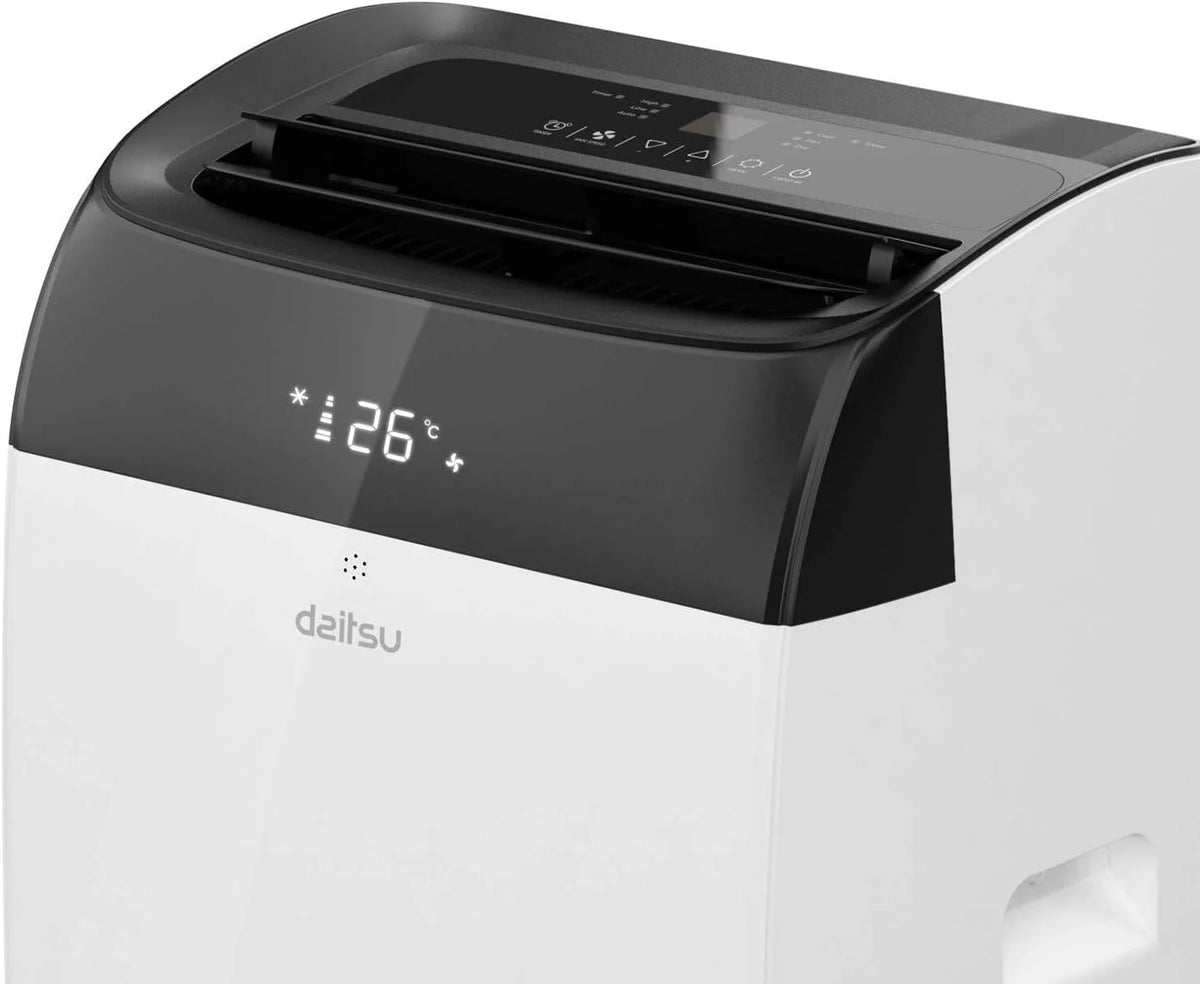 Daitsu - Ar Condicionado Portátil Frio, Calor, Desumidificador e Ventilador | 4 em 1 | Alisios Premium APD12FCX | Compacto e Silencioso | Controlo Remoto | Para Casa ou Escritório até 30 m²
