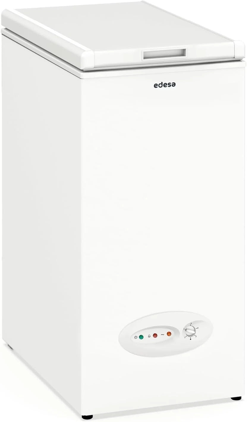 Edesa Congelador Horizontal EZH-0611, Altura 0.84 m, Termostato Ajustável, Fácil Limpeza, Alarme Integrado, Baixo Nível de Ruído, Grande Capacidade 59 l, Potência 60W, Cor Branco