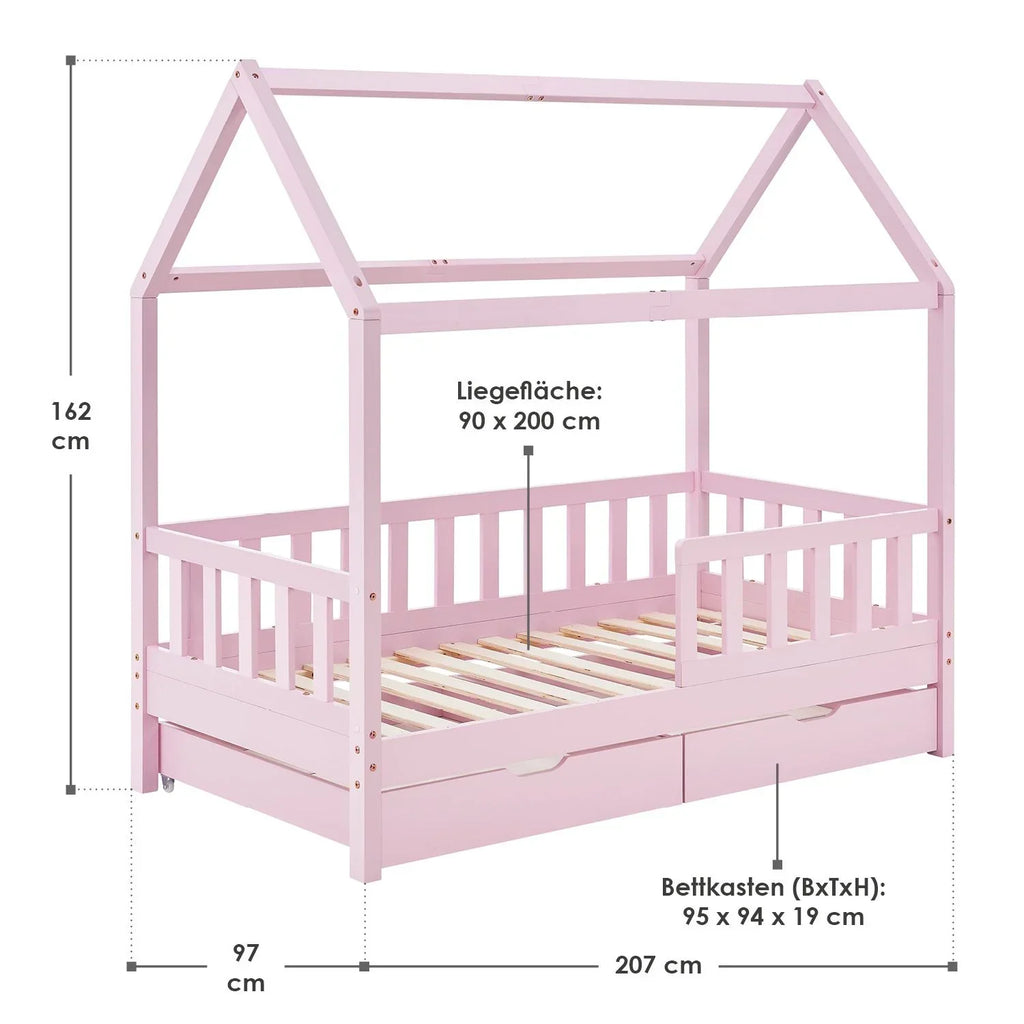 2026 Cama infantil Marli 90 x 200 cm com gavetas de armazenamento
