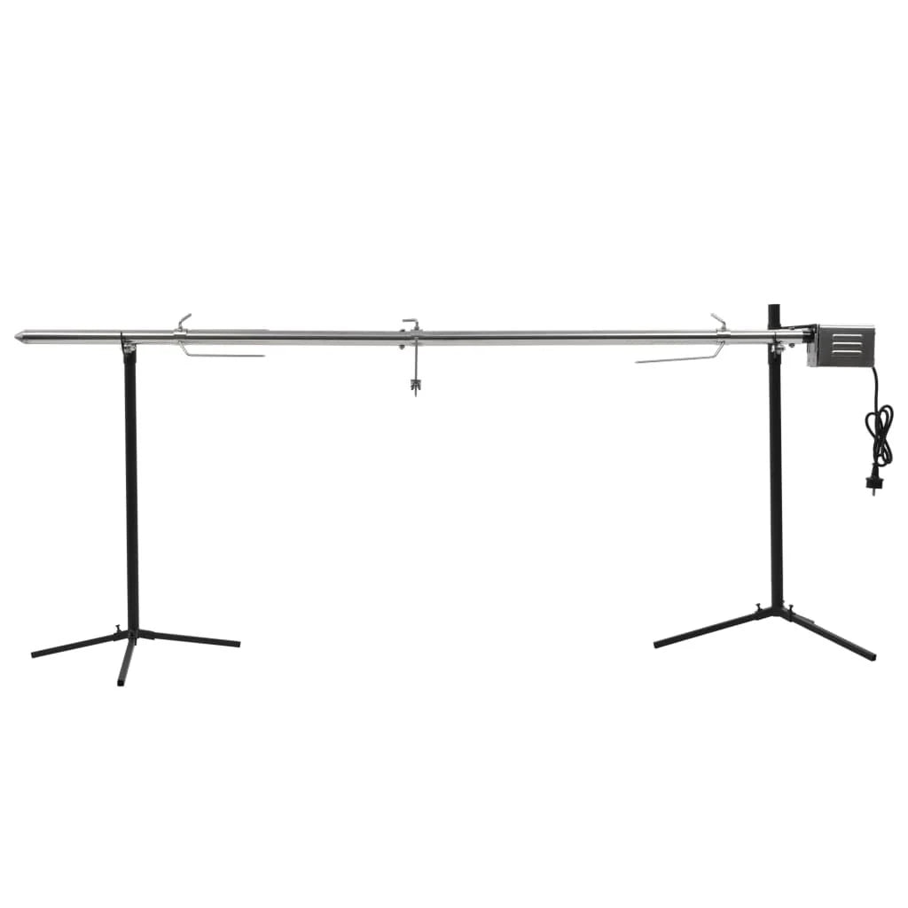 Churrasqueira Rotativa Elétrica Vidaxl 207x45x81 Cm Aço Inox