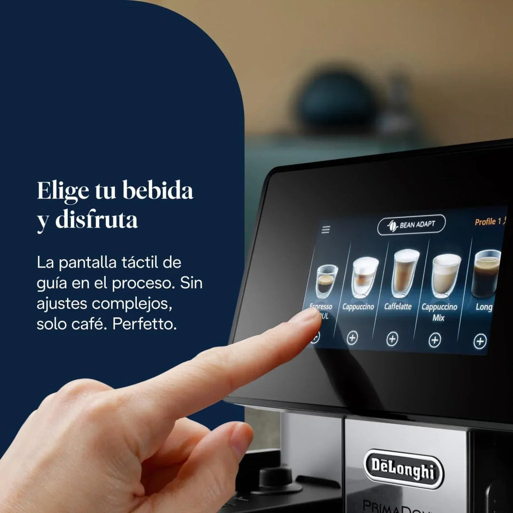 Cafeteira De'Longhi Perfetto Primadonna Soul ECAM612.55.SB Superautomática para Café e Cappuccino com Sistema de Leite LatteCrema, Tecnologia Bean to Cup, 18 Bebidas, Controle por Aplicativo