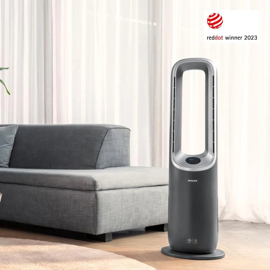 Philips Purificador e umidificador de ar 2 em 1 Série 3000, 131 m², filtro NanoProtect HEPA e filtro de carvão ativado removem 99,97% de todas as partículas invisíveis, Cor Branca (AC3737/10)