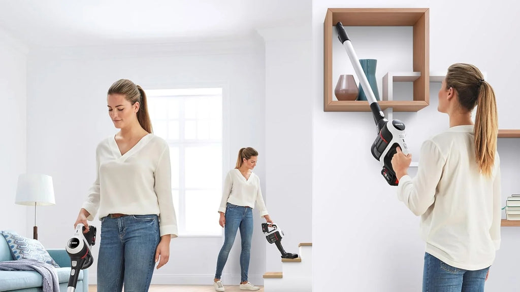 Bosch BBS611AM Unlimited Serie | 6 - Aspirador 2em1 vertical e portátil, sem saco e sem fio, bateria de 18V, cor branco
