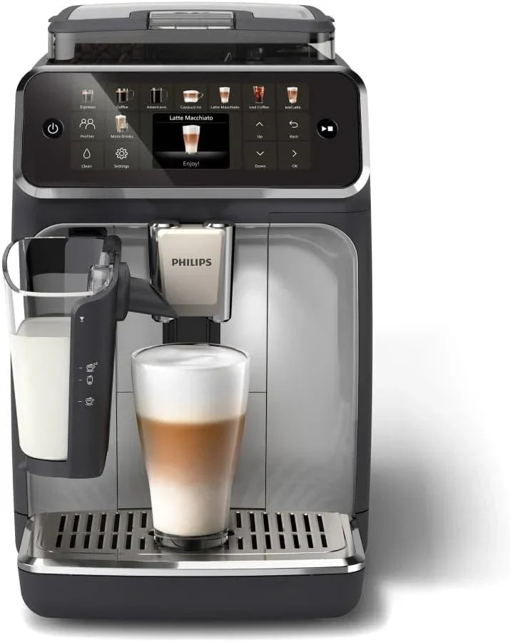Cafeteira Expresso Superautomática Philips Série 5500-20 Cafés Quentes e Gelados, Sistema de Leite LatteGo Quick Clean, 40% Mais Silenciosa com SilentBrew, Início Rápido, Cinza (EP5544/50)