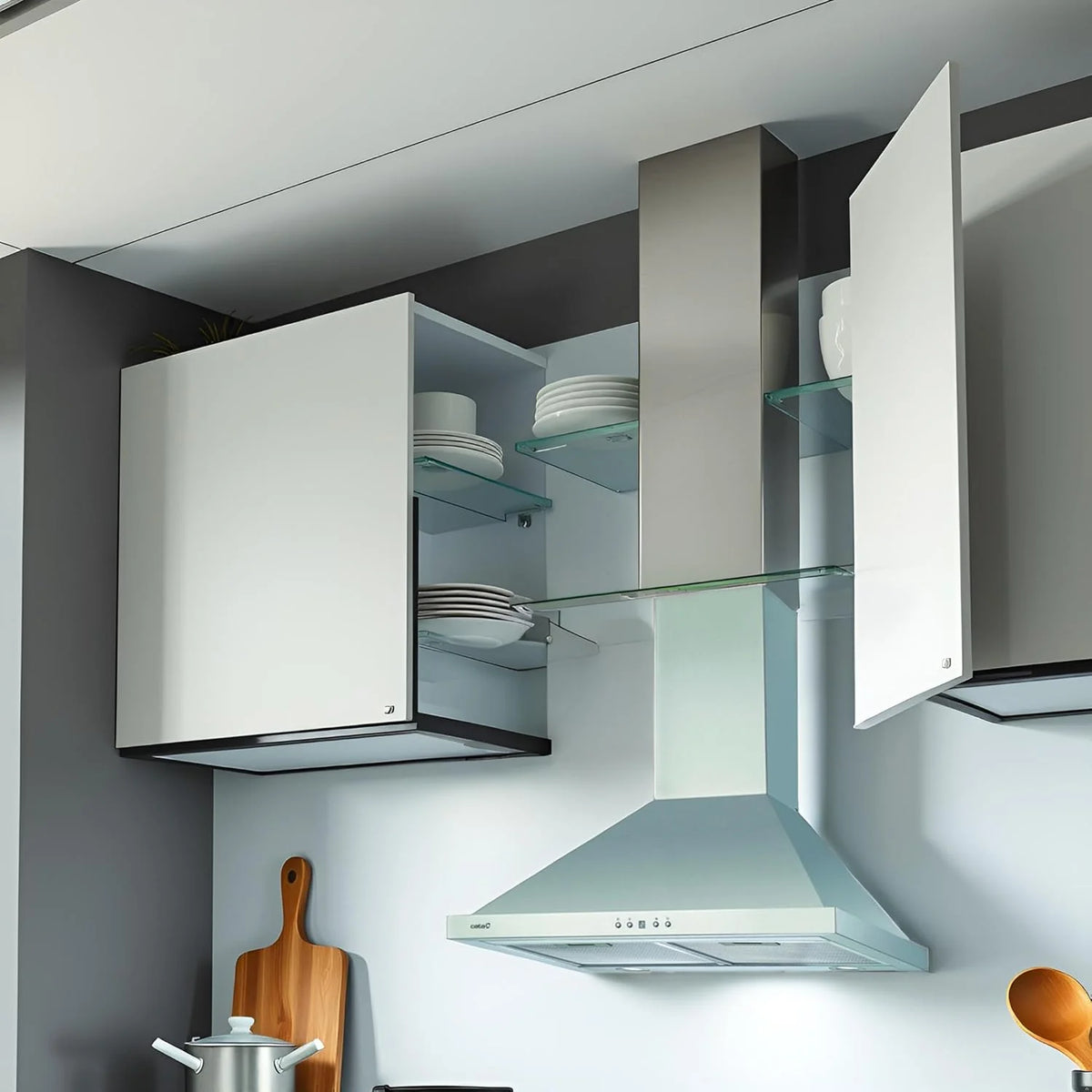 CATA Coifa de Parede BETA PRO 7000 X Painel Eletrônico Timer 3 Níveis de Extração 1027 m³/h Nível de Ruído 64 dB Motor A100 Consumo 380 W Iluminação Led Cor Inox