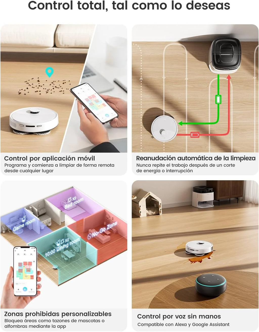 Lefant M3 Robô Aspirador e Passa Pano com Base de Esvaziamento Automático, Navegação a Laser dToF, Mapeamento Inteligente, Evitamento de Obstáculos PSD 190°, 12000Pa, Autonomia 220mins, WiFi/Alexa/APP/i Watch, 2,4G & 5G