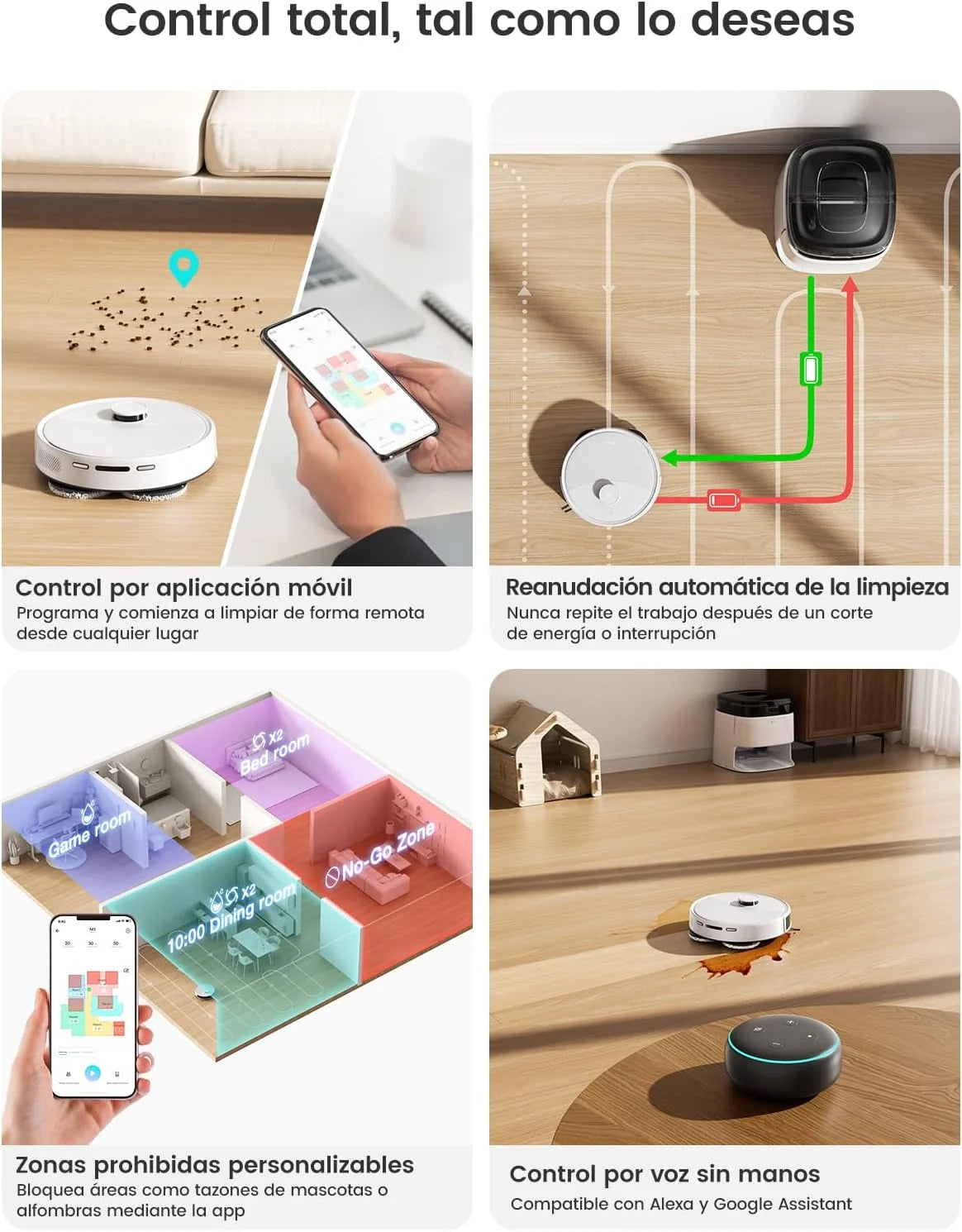 Lefant M3 Robô Aspirador e Passa Pano com Base de Esvaziamento Automático, Navegação a Laser dToF, Mapeamento Inteligente, Evitamento de Obstáculos PSD 190°, 12000Pa, Autonomia 220mins, WiFi/Alexa/APP/i Watch, 2,4G & 5G