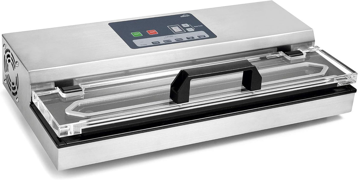 Lacor - 69540 - Embaladora a vácuo, Máquina de vácuo, Seladora de alimentos, Aço inoxidável, Livre de BPA, Selagem hermética, 650W, 40cm, Inox