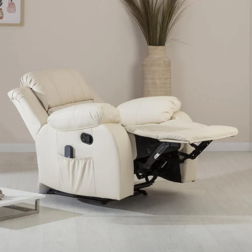 Don Descanso - Poltrona de Massagem Relaxante com Aquecimento Trevi Preta Reclinável 160º com 8 Motores Silenciosos, Aquecimento Lombar, Sist. Massagem 4 Zonas e Acabamento em PU Anti-Rachaduras [Inclui Controle Remoto]. Ideal para Idosos