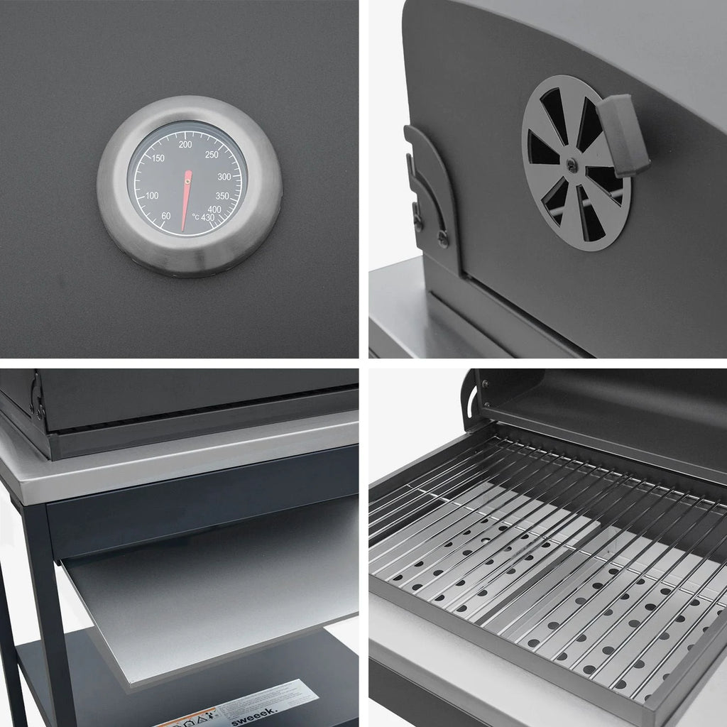 Parrilla A Carvão Inox Grelha Cromada 2