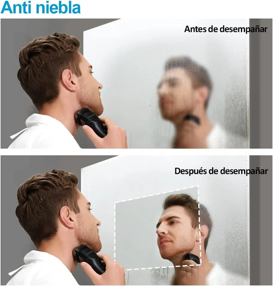 Heilmetz Espelho de Banheiro Iluminado por LED com Lupa 3X, 80 x 60 cm, com Interruptor de Toque e Função Antiembaçamento, Relógio e Bluetooth, Regulável, Três Cores, Tipo13