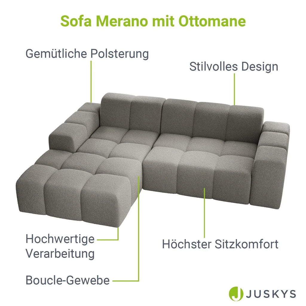 2026 Sofá de canto Merano – Elegância moderna e conforto excepcional