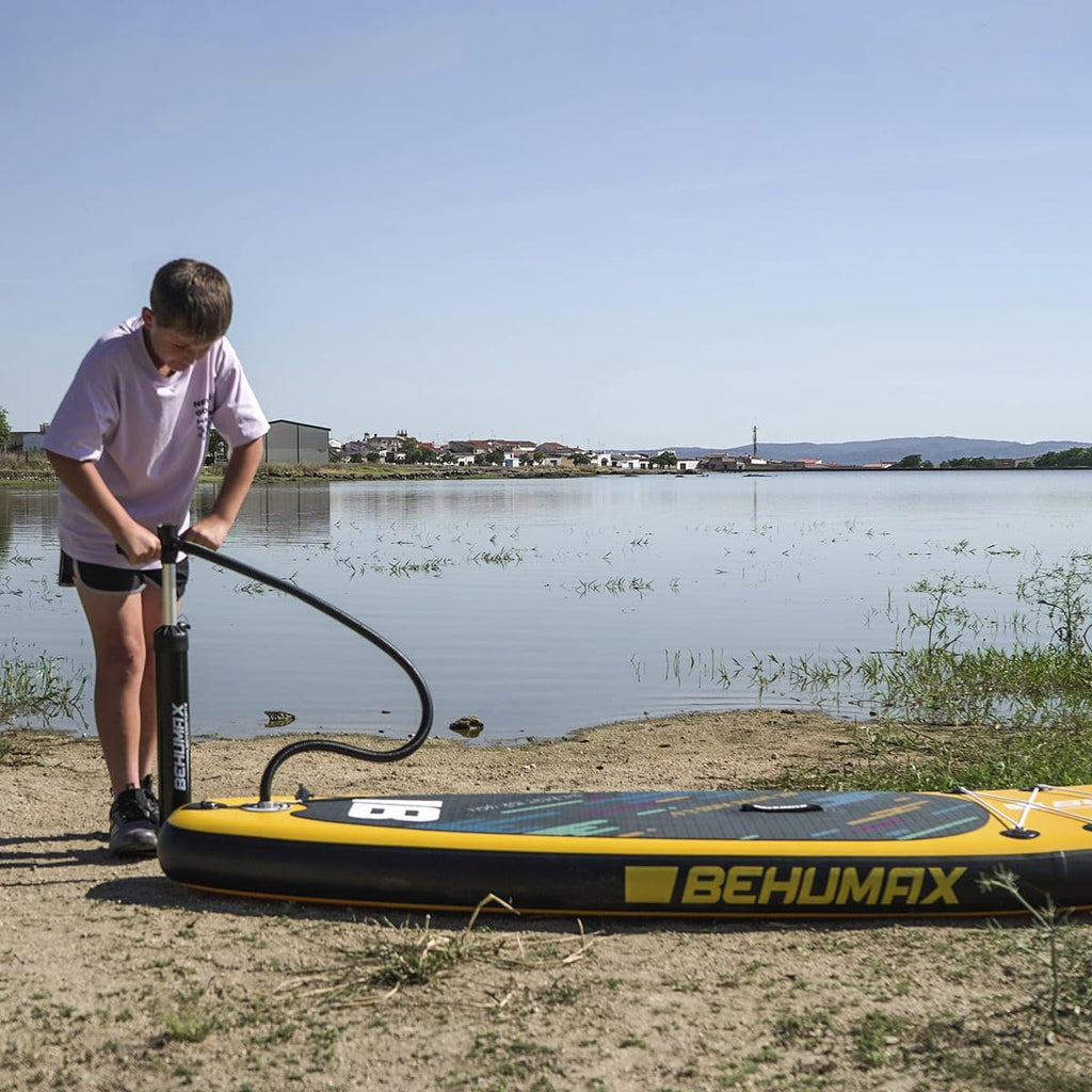 BEHUMAX - Prancha de Stand Up Paddle Inflável Be Wave Kids 8.6" Superfície Antiderrapante, Remo Destacável, 260 x 76 x 15 cm, 15 PSI, Kit Especial de Acessórios