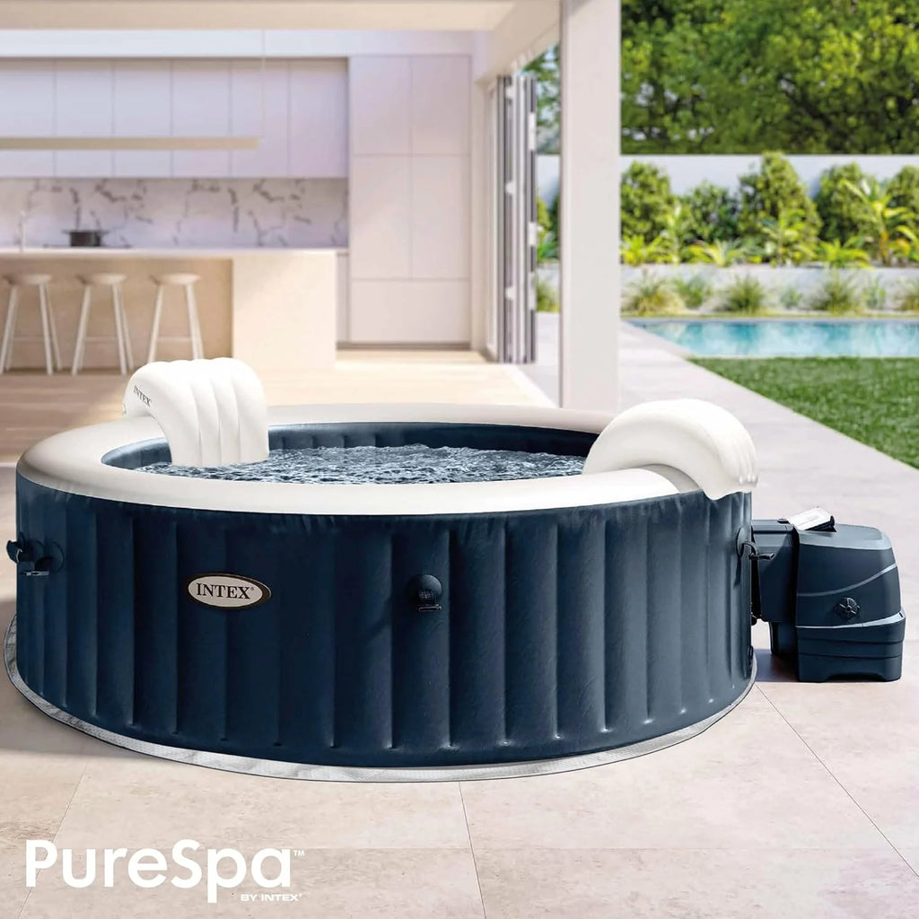 Intex SPA Inflável 4 Pessoas Bubble Massage Azul Marinho (55084)
