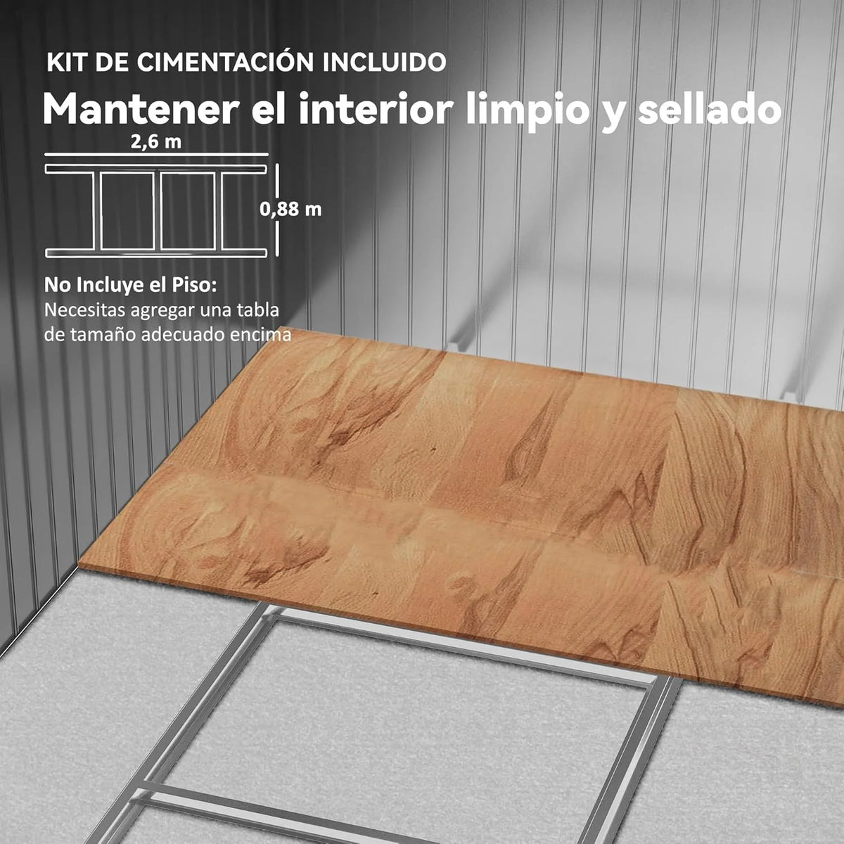 Outsunny Abrigo de Jardim Exterior, 5 m² 277x195x192 cm, Abrigo de Jardim Exterior Metálico com 2 Portas Deslizantes, Base de Reforço (Chão NÃO Incluído) e 4 Janelas, Castanho