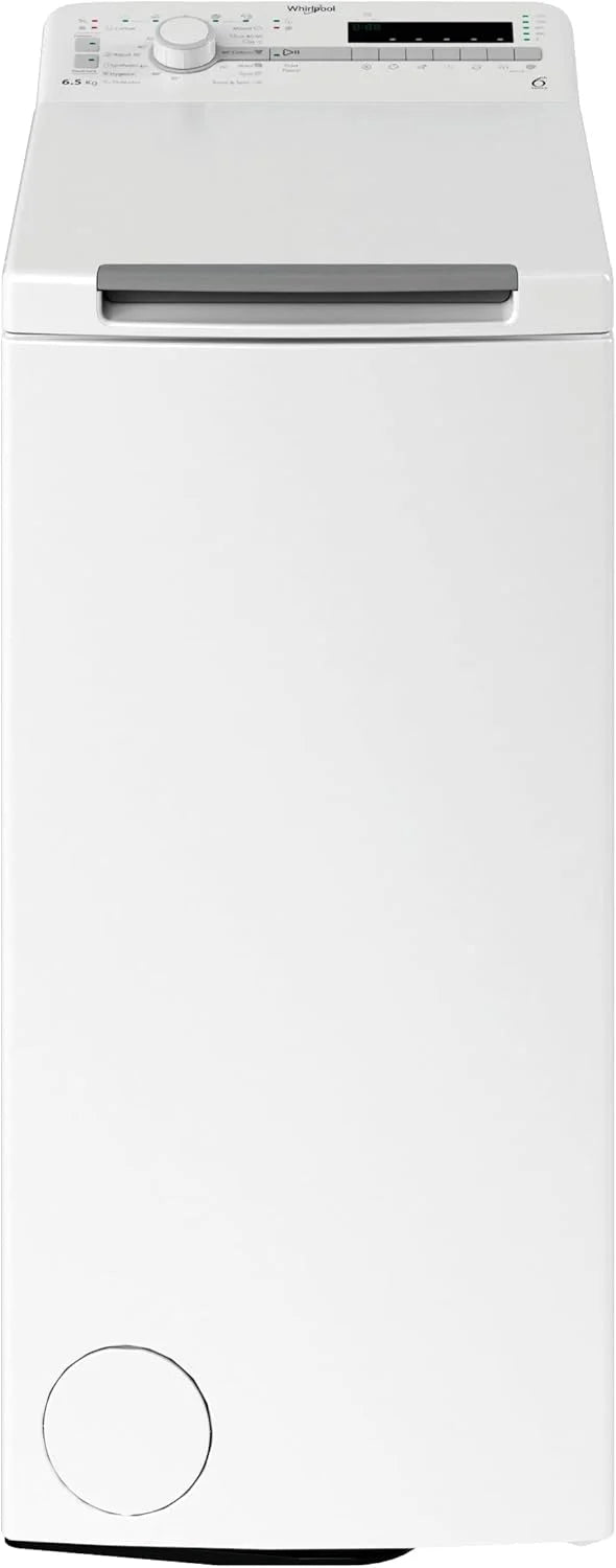 Whirlpool - Lavadora de roupa de carregamento superior 6.5 kg TDLR 65230SS EU/N branca, 1200 rpm, tecnologia 6th sense e Freshcare, motor universal, eficiência NEL D