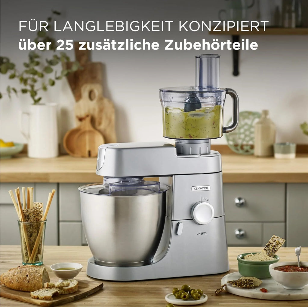 Kenwood KVL4100S Chef XL Robô de Cozinha, Aço Inoxidável, 1200 W, 6.7 L, Prateado