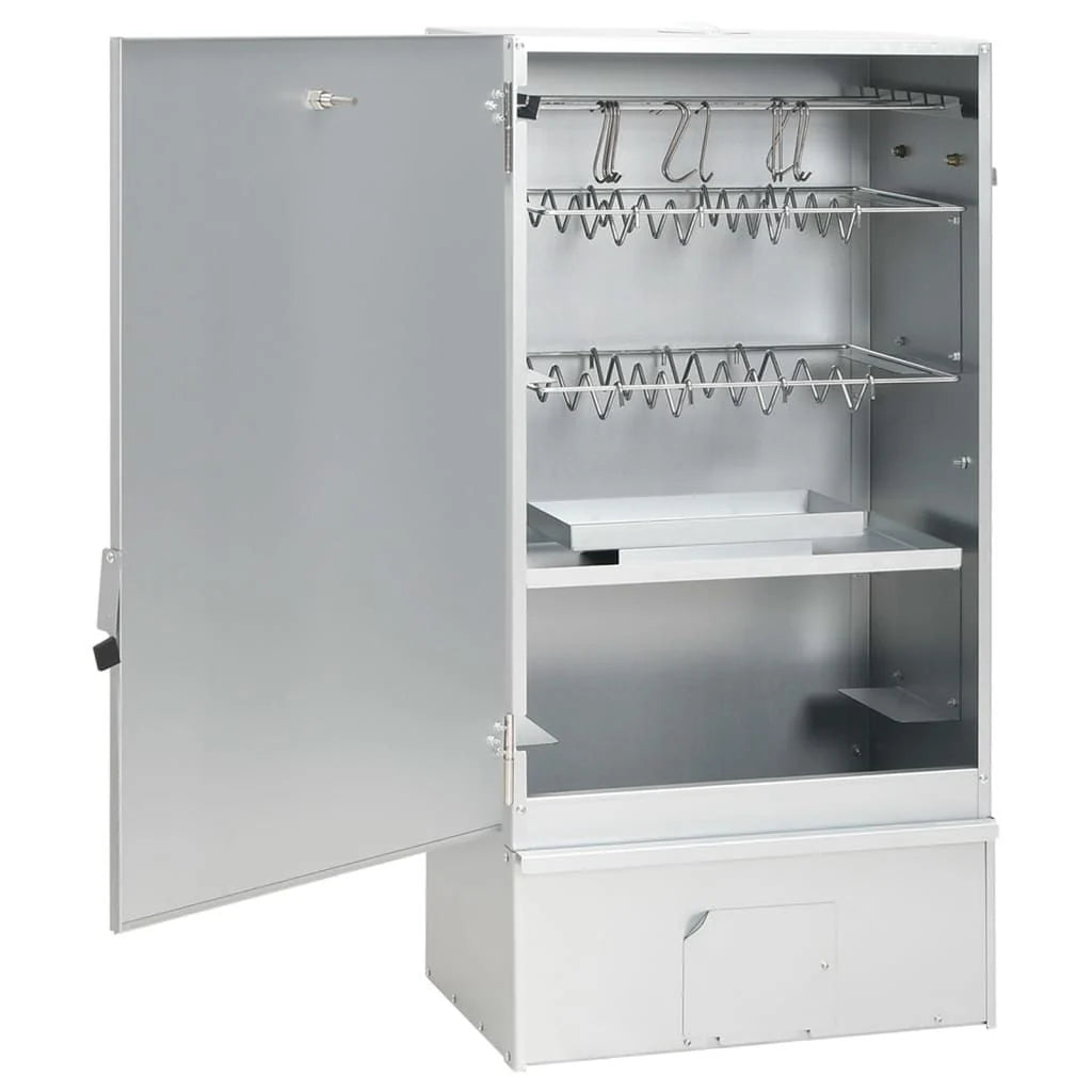 Churrasqueira Defumadora com Mesa Aço Galvanizado Vidaxl