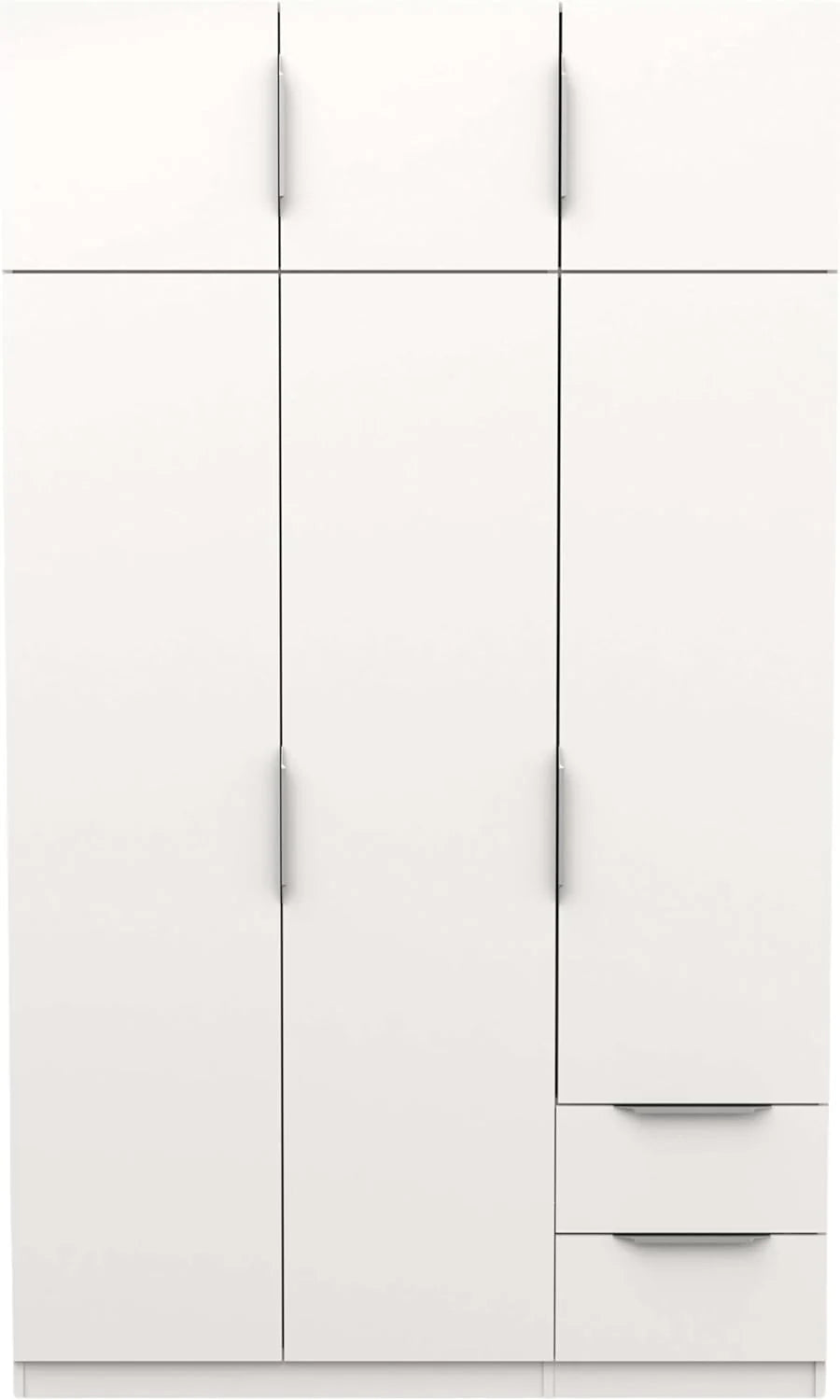 Miroytengo Guarda-Roupa Ghost Grande 6 Portas e 2 Gavetas Cor Branco Mate 203x119 cm