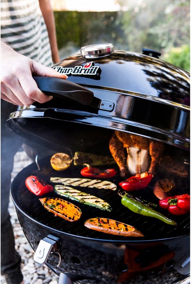 Churrasqueira a Carvão Char-Broil Kettleman - Churrasqueira a Carvão com Chaleira, Tecnologia TRU-Infrared, Bandeja de Cinzas Removível - Ideal para Cozinhar ao Ar Livre, no Jardim e no Pátio
