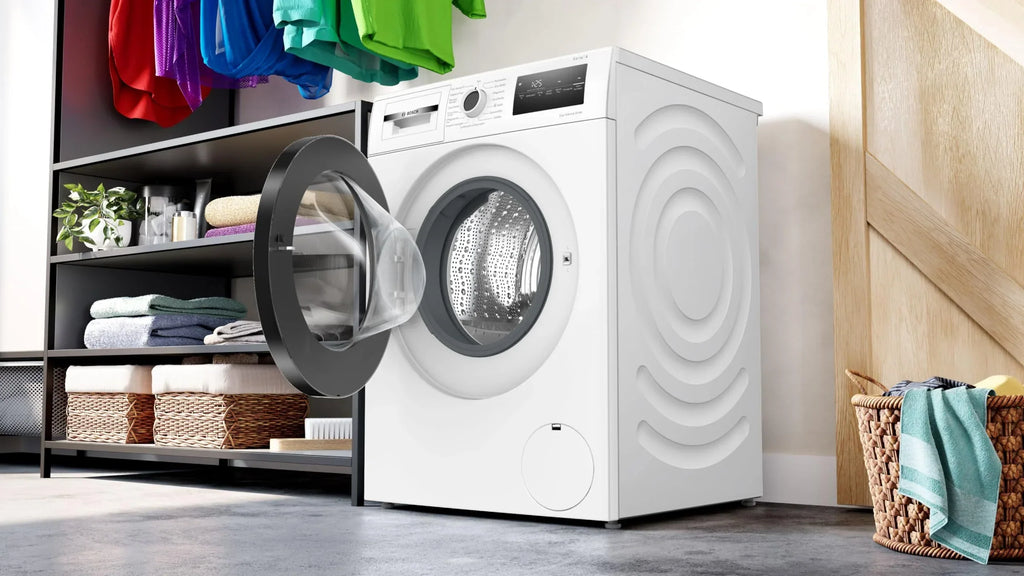 2025 Bosch WAN282K3, Serie 4, Máquina de lavar de carga frontal, 8 kg, 1400 rpm, SpeedPerfect, máxima economia de energia e água, função Adicionar roupa, especialmente higiênica, AquaStop, IronAssist