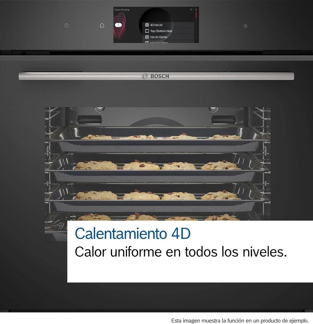 Bosch - Forno Multifunções com Vapor Adicionado, 60 cm, Série 8, Eletrónica TFT TouchControl Plus, AirFry, Home Connect, Preto, HRG7361B1