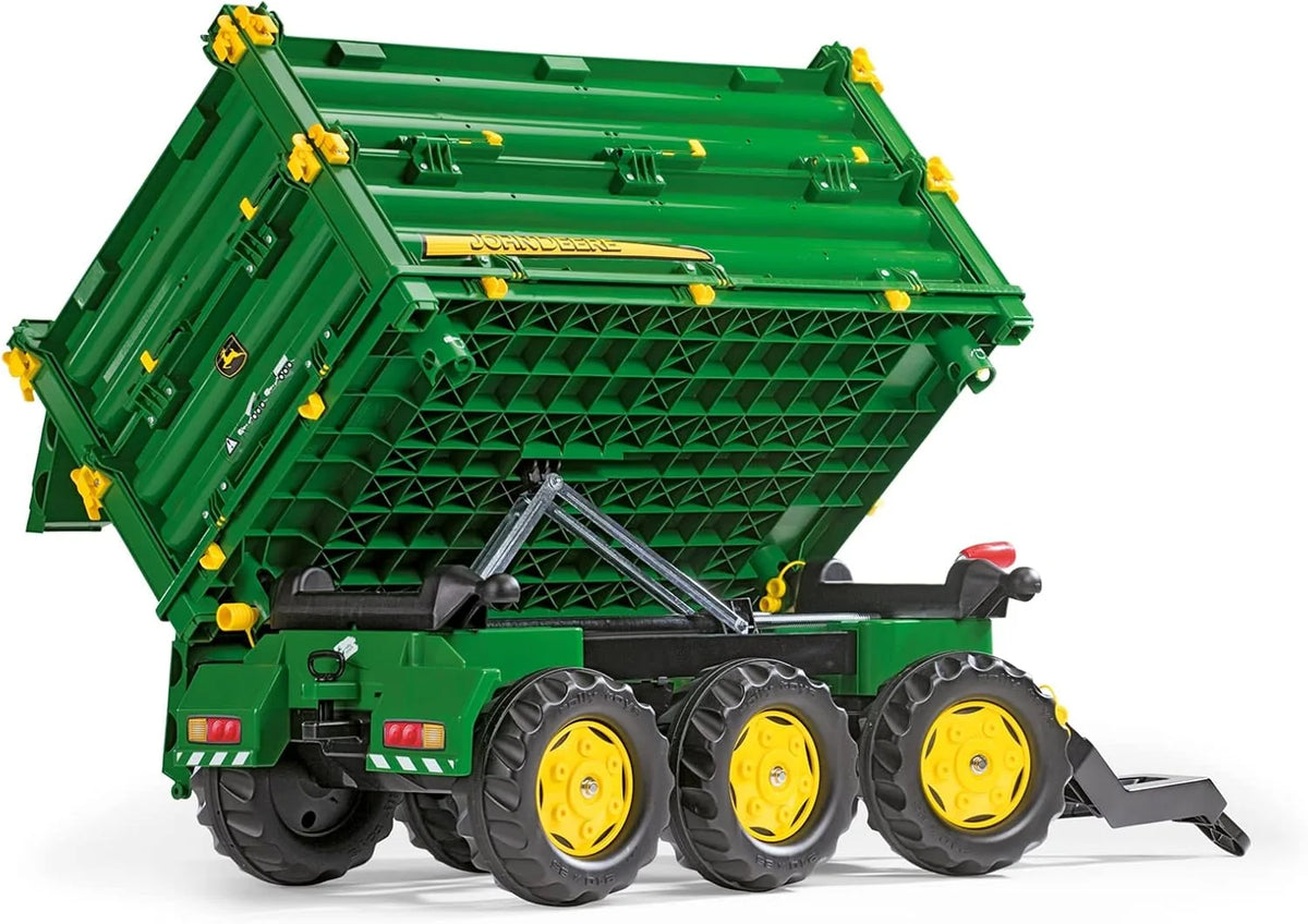 Rolly Toys 12/504/3 Rollymulti Trailer John Deere - Reboque de brinquedo de 3 eixos, Modelos/cores sortidos, 1 Unidade