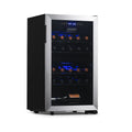 2026 Refrigerador de Vinhos Independente Newair® – 28 Garrafas (48 cm), Zona Dupla, Aço Inoxidável